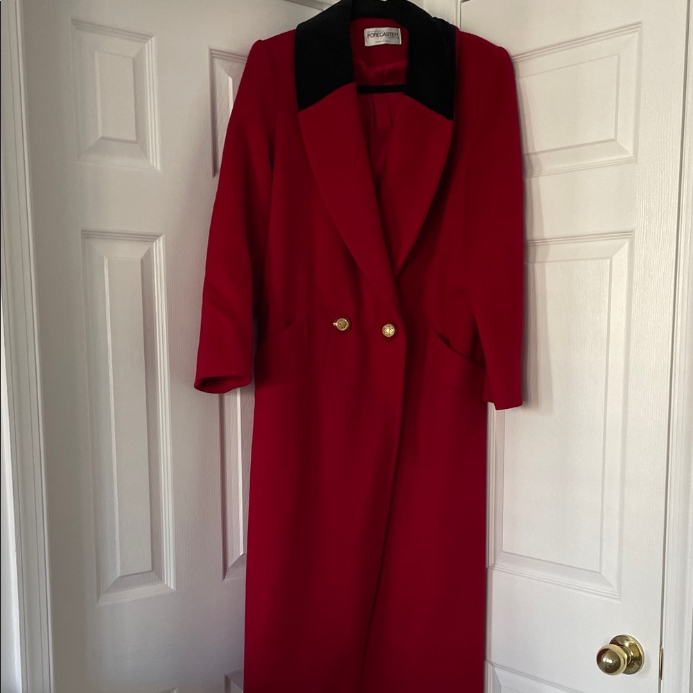 Vintage 100% Wool Red Coat